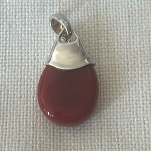 RLM Sterling Siver and Carnelian Enhancer Pendant